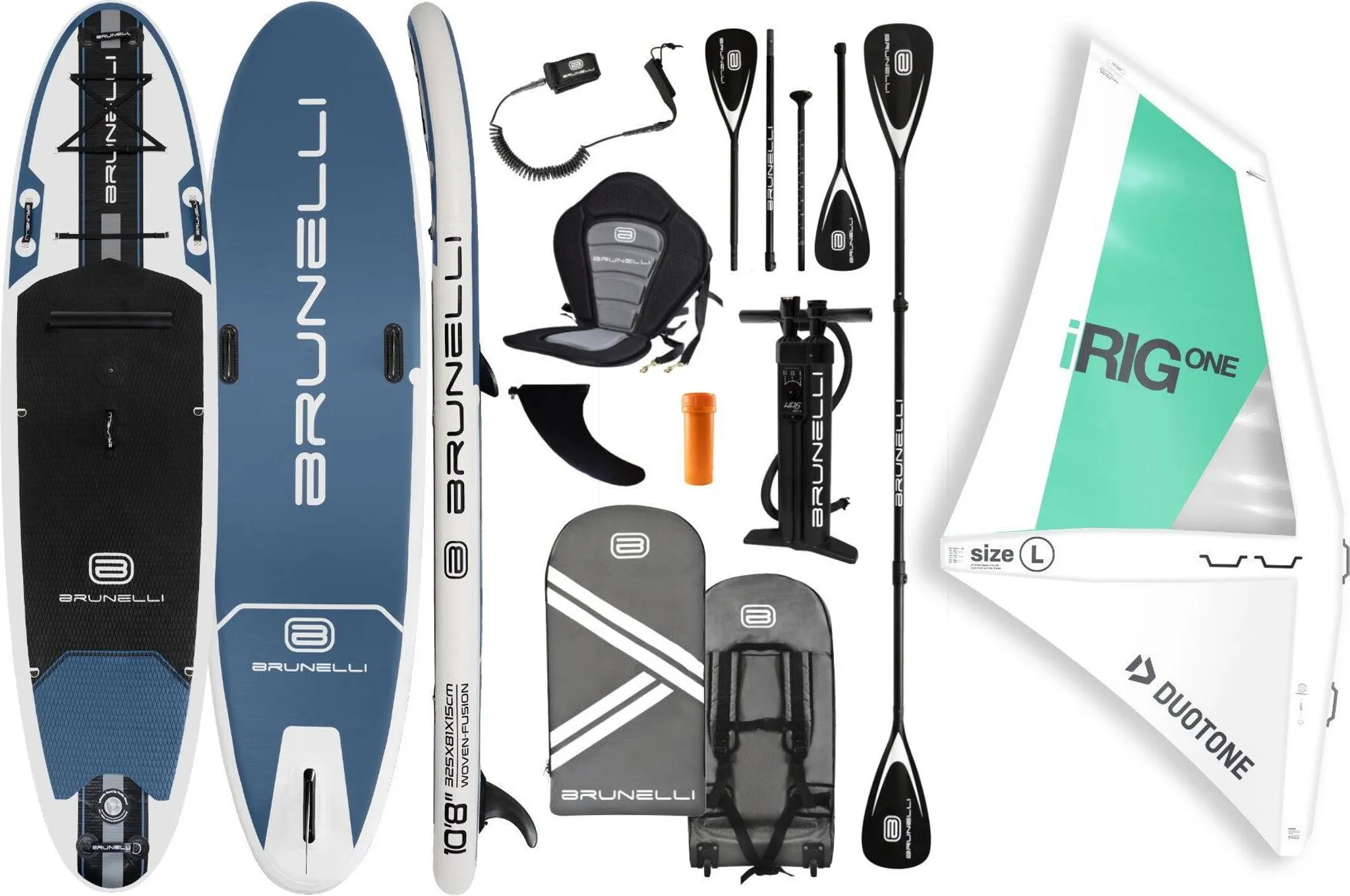 BRUNELLI 10.8 Set planche à voile iSUP gonflable avec voile iRIG L