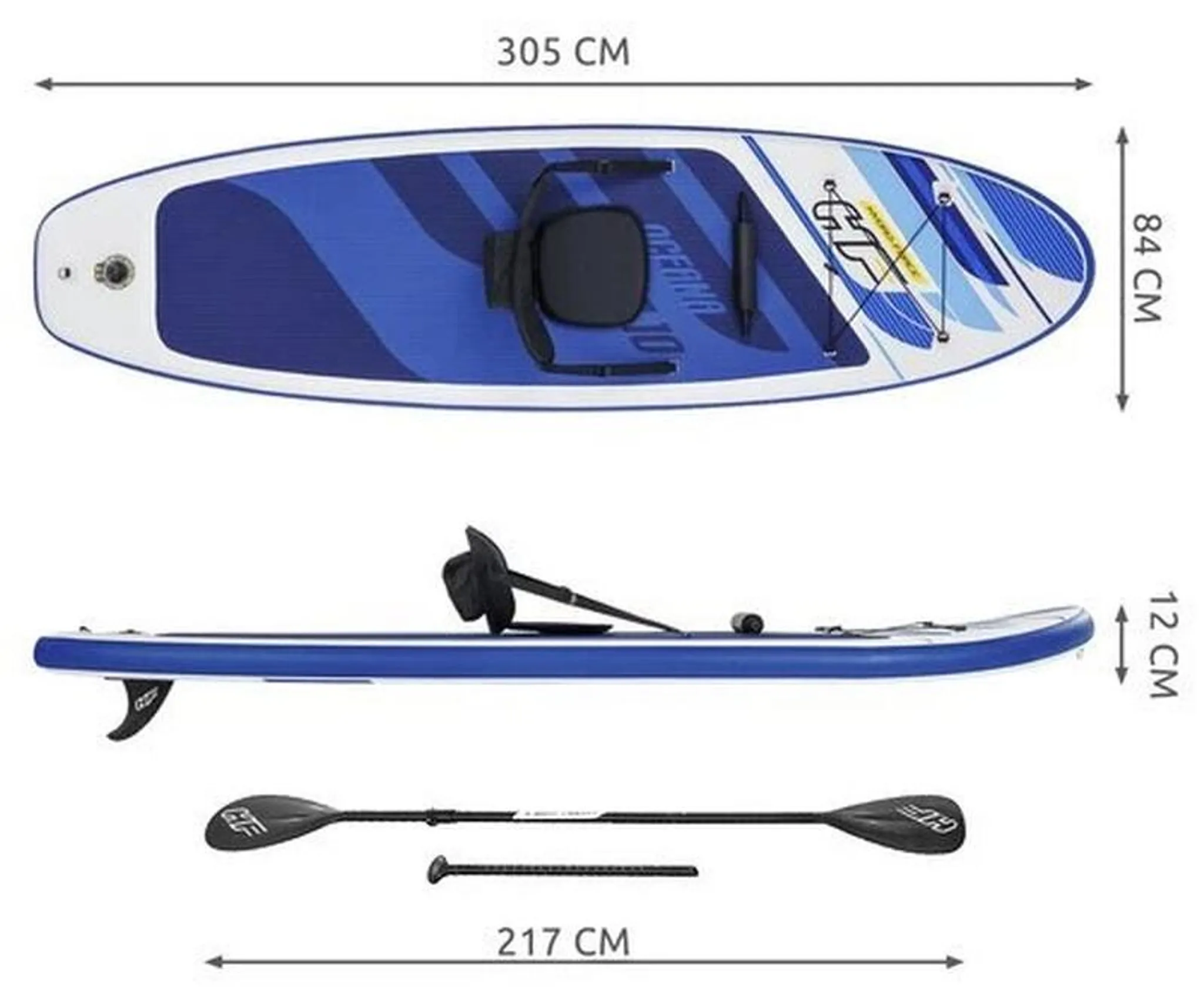 SUP Board-Set Oceana 305 x 84 x 12 cm – Image 10