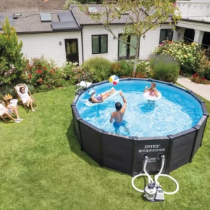 Piscine tubulaire ronde Intex Graphite 4,78 x 1,24 m