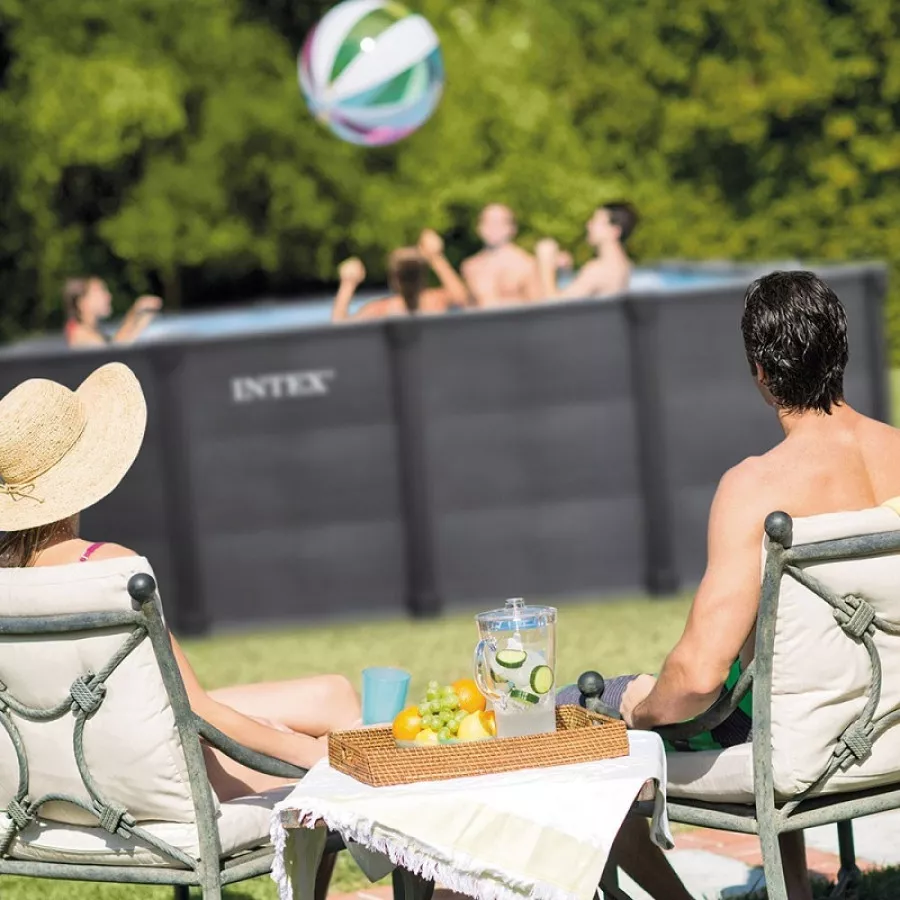 Piscine tubulaire rectangulaire Intex Graphite 4 x 3 x 1,24 m – Image 6