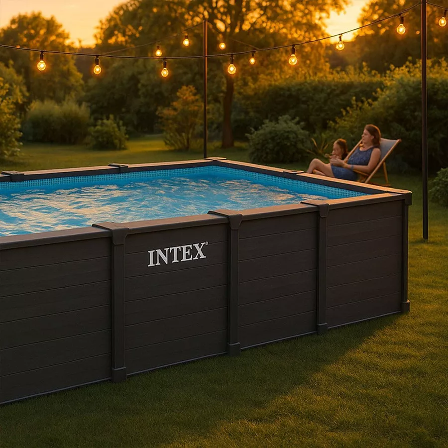 Piscine tubulaire rectangulaire Intex Graphite 6 x 3 x 1,24 m – Image 3