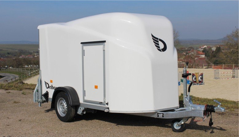 Remorque fourgon polyester DEBON CARGO 1300 Blanche 295x152x170 cm – Image 2