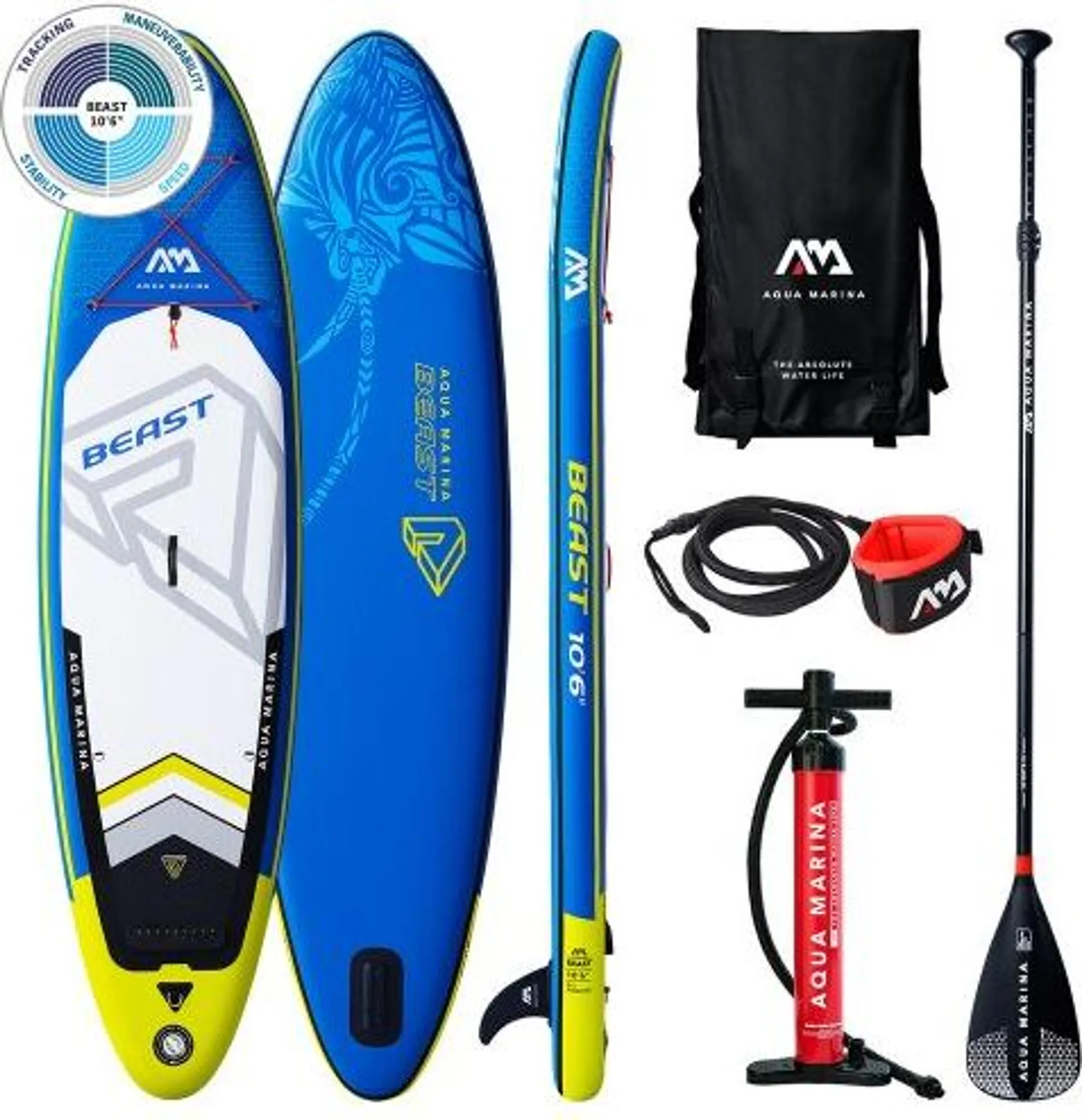 Paddle gonflable Aqua Marina Beast 10'6″ 320 cm - Set complet – Image 3