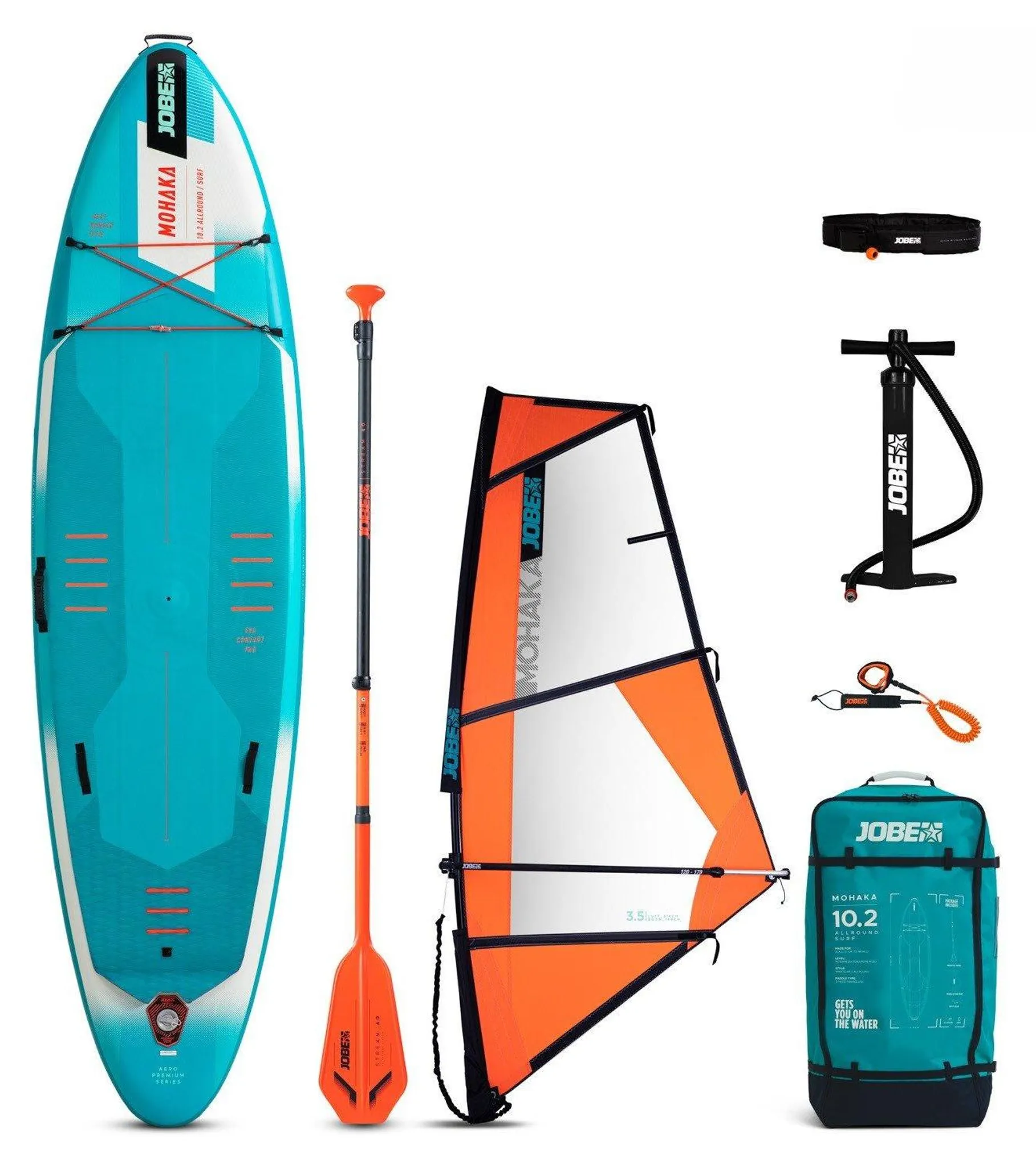 Set windsurf et paddle Jobe Mohaka 10.2 avec voile 3,5 m²