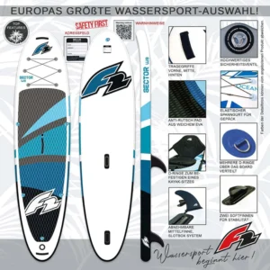 F2 Sector 10.5 Set windsurf iSUP gonflable avec voile iRIG M