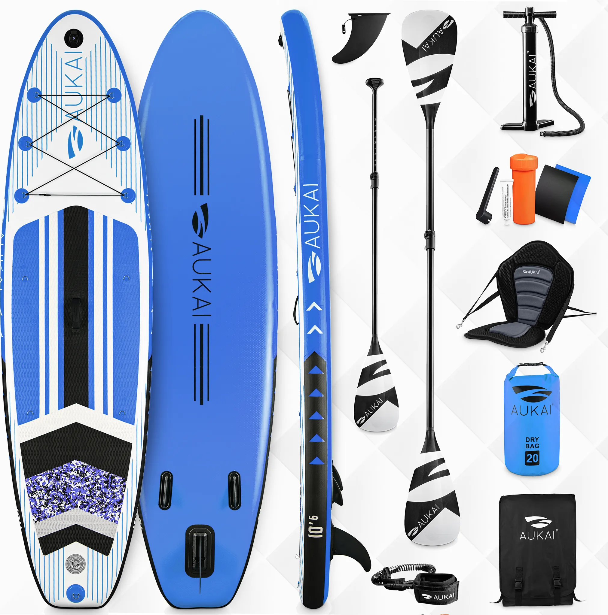 Paddle gonflable 2 en 1 320 cm avec siège kayak et double pagaie