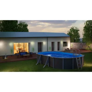 Piscine ovale acier Gré Louko Gris Anthracite - 5 x 3 x 1,20 m