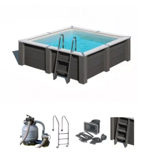 Piscine carrée composite Gré Avantgarde Nova - 3,15 x 3,15 x 0,96 m