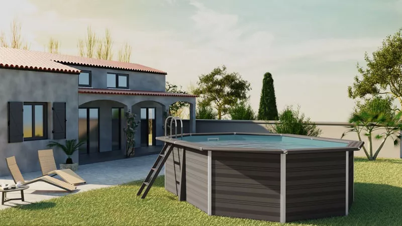 Piscine ovale composite Gré Avantgarde - 5,24 x 3,86 x 1,24 m
