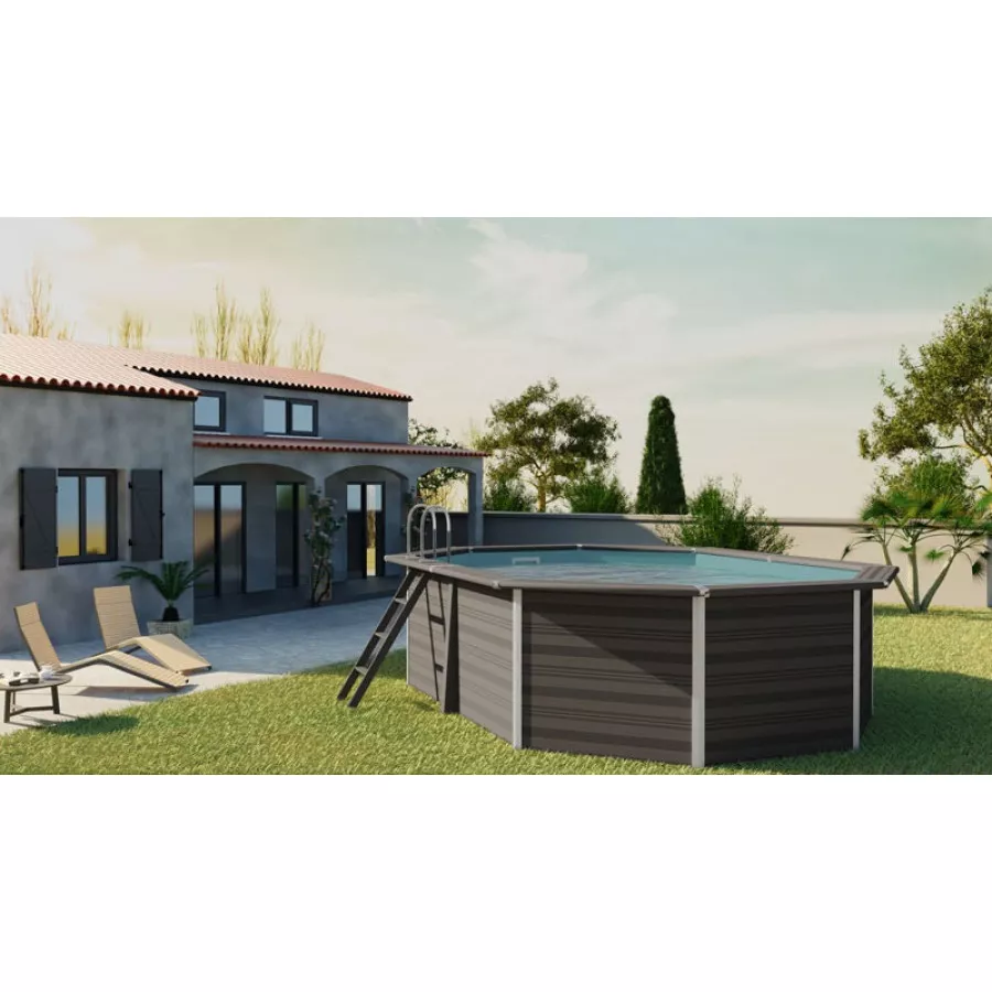 Piscine ovale composite Gré Avantgarde - 5,24 x 3,86 x 1,24 m – Image 2