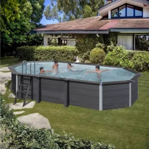 Piscine ovale composite Gré Avantgarde - 6,64 x 3,86 x 1,24 m + LED