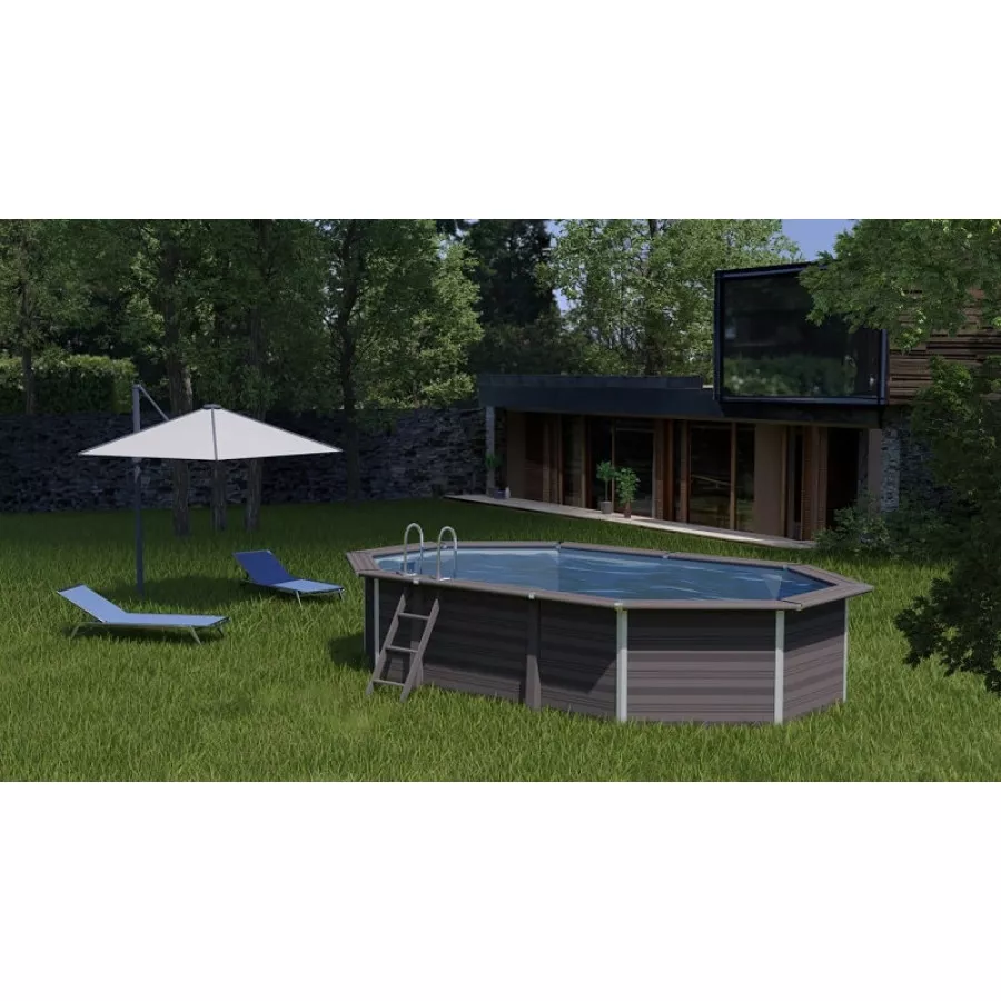 Piscine ovale composite Gré Avantgarde - 8,04 x 3,86 x 1,24 m – Image 3