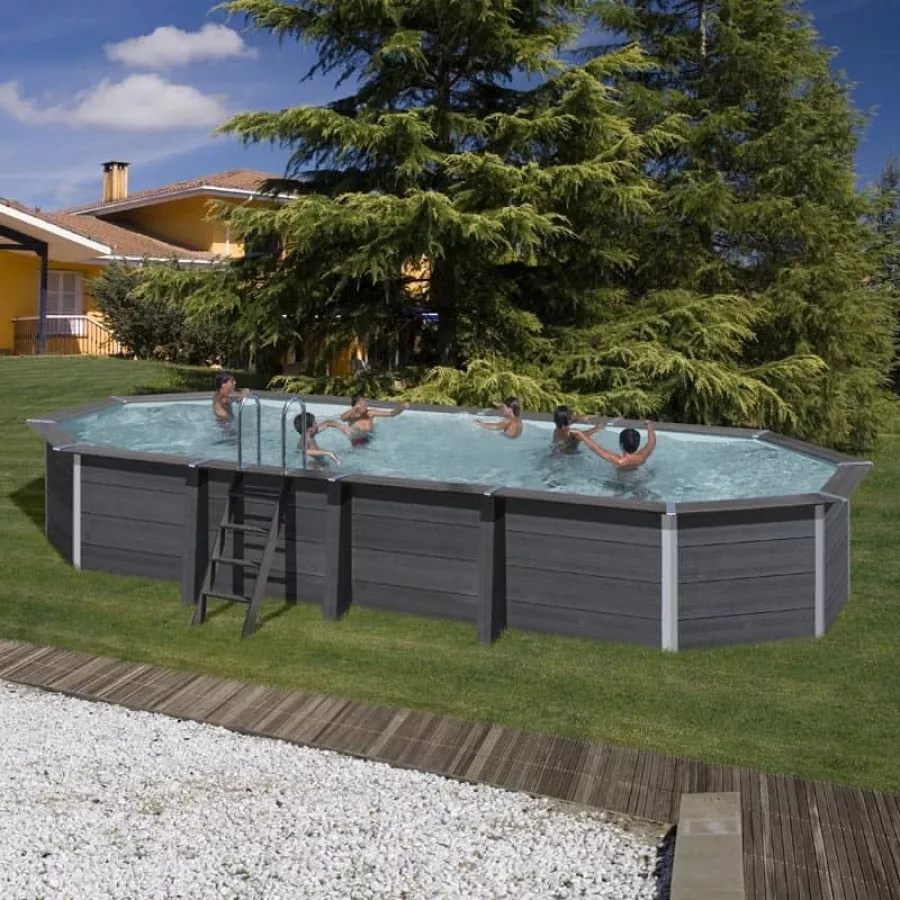 Piscine ovale composite Gré Avantgarde - 8,04 x 3,86 x 1,24 m – Image 2