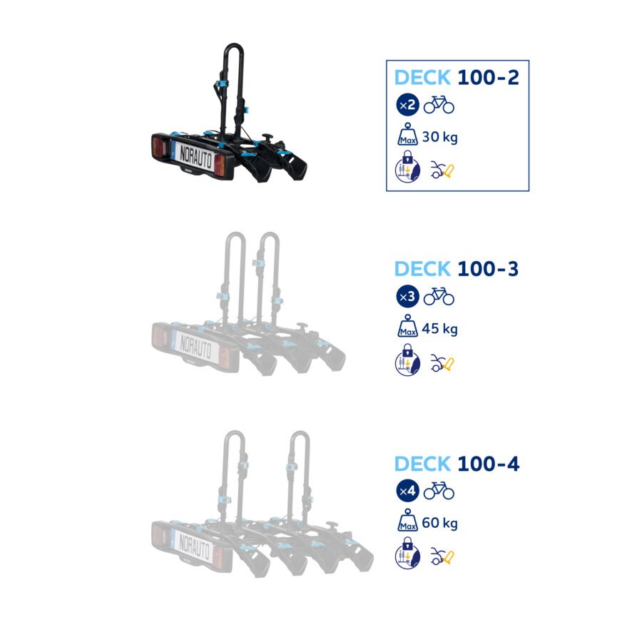 Porte-vélos sur attelage NORAUTO DECK 100-2 pour 2 vélos – Image 16