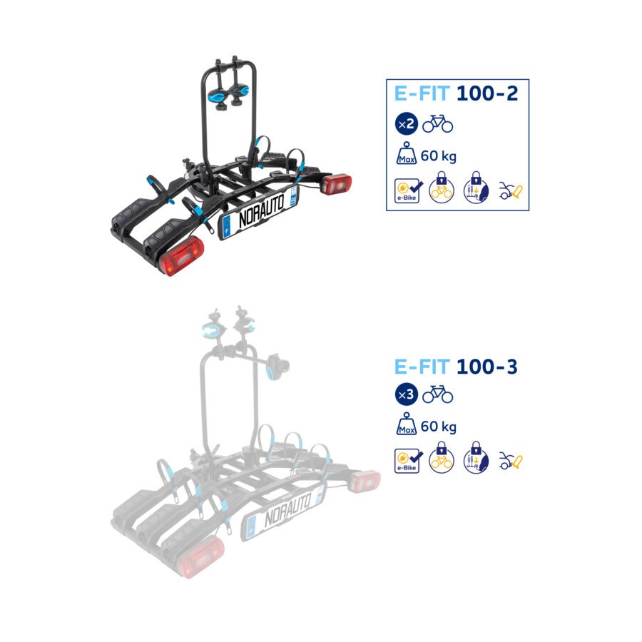 Porte-vélos attelage NORAUTO E-FIT 100-2 - 2 vélos électriques – Image 16