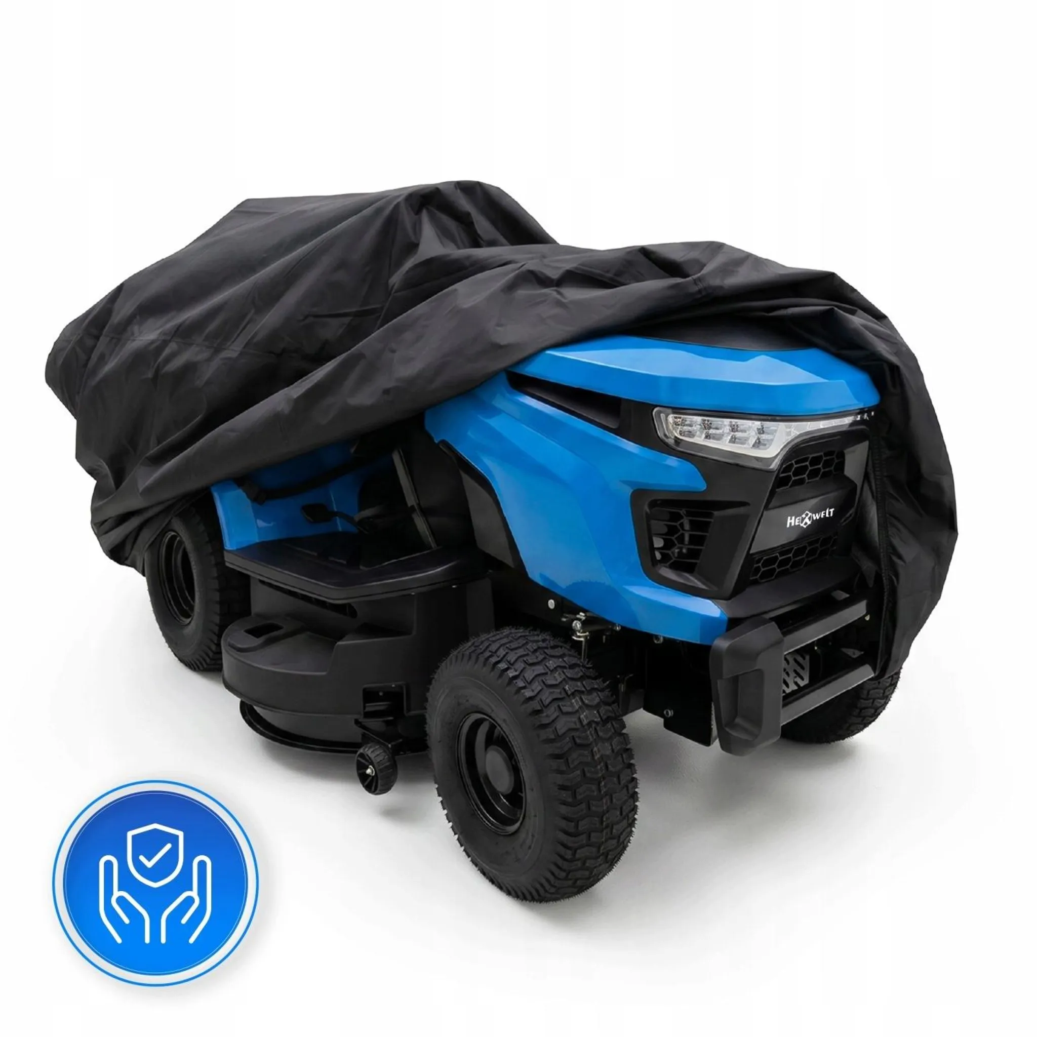 Tracteur tondeuse HEXWELT HW-TR-452 452 cm³ 12,4 ch hydrostatique coupe 97 cm bac 250 L lame à neige 110 cm – Image 12