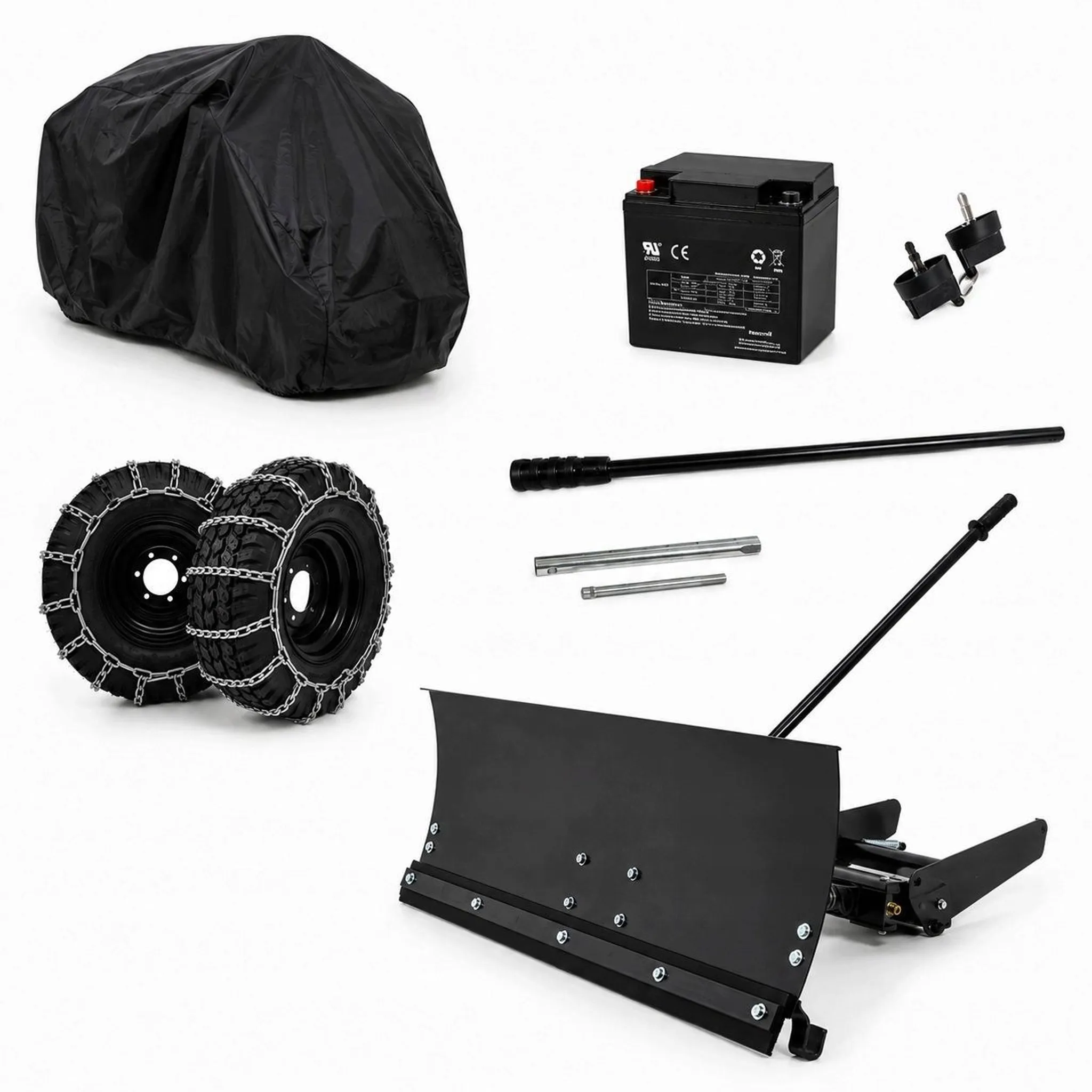 Tracteur tondeuse HEXWELT HW-TR-452 452 cm³ 12,4 ch hydrostatique coupe 97 cm bac 250 L lame à neige 110 cm – Image 5