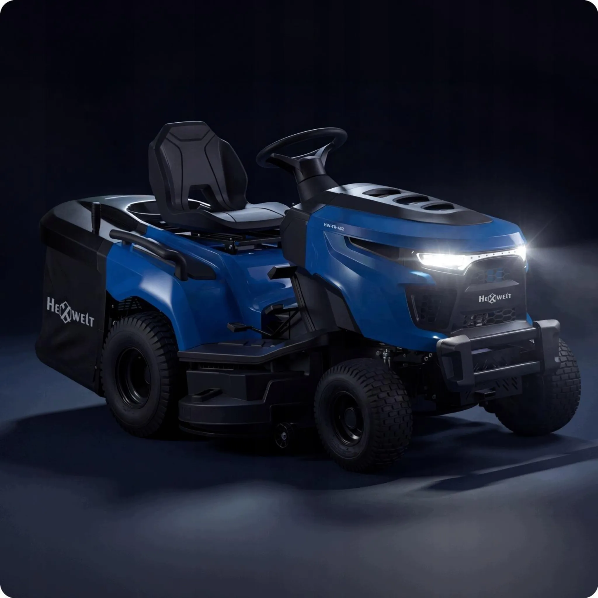 Tracteur tondeuse HEXWELT HW-TR-452 452 cm³ 12,4 ch hydrostatique coupe 97 cm bac 250 L lame à neige 110 cm – Image 2