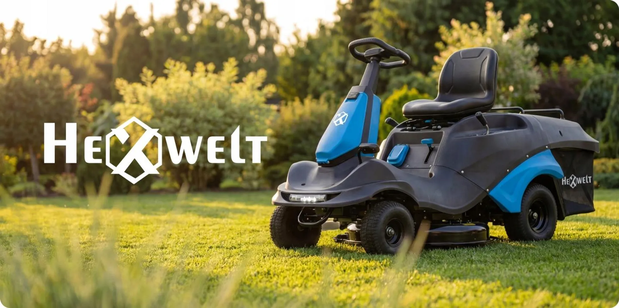 Tracteur tondeuse HEXWELT 224 cm³ largeur de coupe 66 cm bac 150 L avec aérateur – Image 6