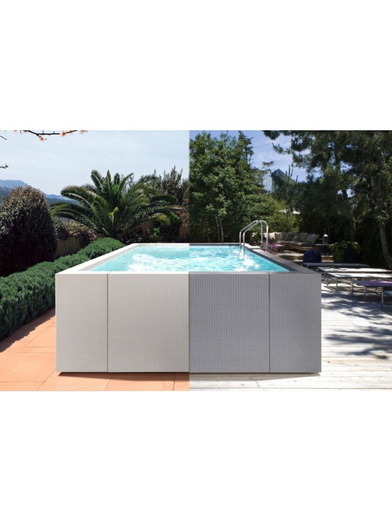 Piscine hors-sol Laghetto Dolce Vita Diva – habillage blanc ou gris – Image 8