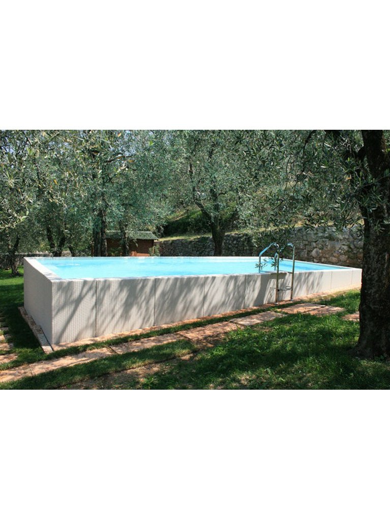 Piscine hors-sol Laghetto Dolce Vita Diva – habillage blanc ou gris – Image 5